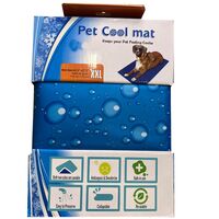 Στρώμας Ψύξης Cooling mat PVC XXLarge  (Διαστάσεις: 110x70cm) Μπλε με σταγόνες νερού