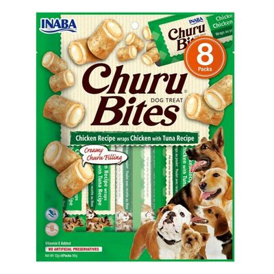 ​Λιχουδιές Churu Dog Bites Chicken and Tuna 8 x 12gr